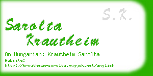 sarolta krautheim business card
